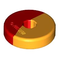 Lego střela disková 2x2, červená (4496199)
